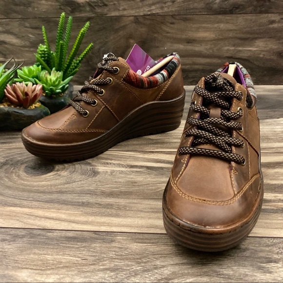 NIB Bionica Gervais Platform Wedge Oxford Sneaker - Picture 7 of 11